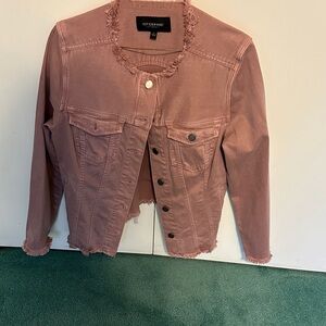Liverpool Women's Mauve Frayed Jean Jacket